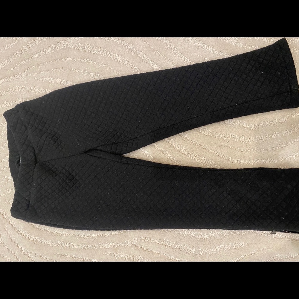 Diamond ribbed stretch cotton pants